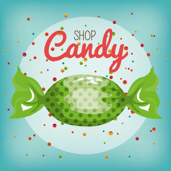 Candy sweet isolated icon — Stock Vector