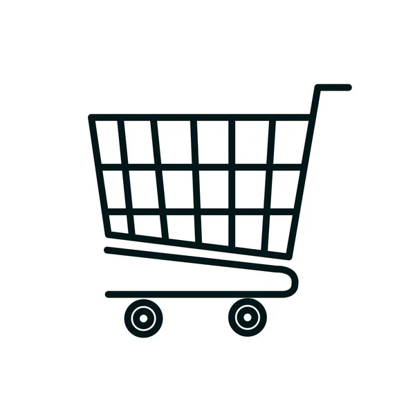 Shopping cart isolerade ikonen — Stock vektor