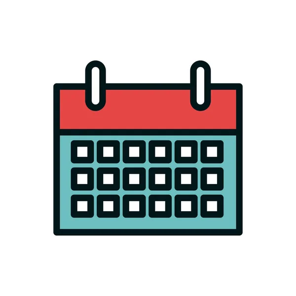 Promemoria calendario icona isolata — Vettoriale Stock
