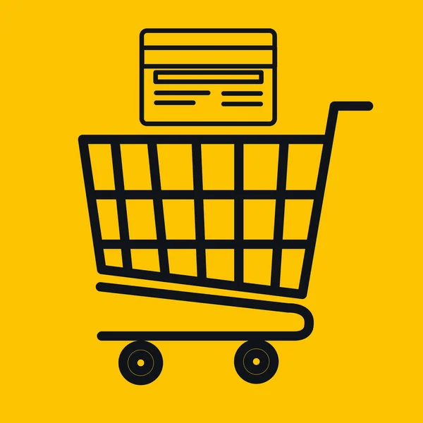 Carrito de compras icono aislado — Archivo Imágenes Vectoriales