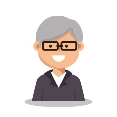 yaşlı adam karakter izole simgesi