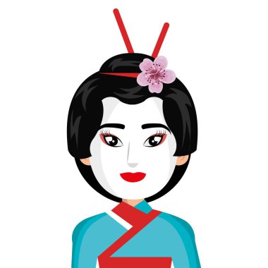 güzel geyşa karakter simgesi