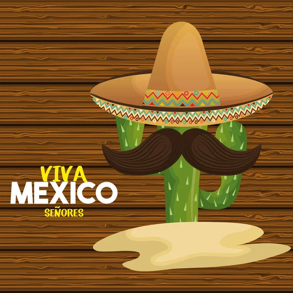 Viva Mexikó poszter ikon — Stock Vector