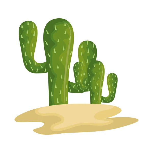 Cacto ícone planta mexicana — Vetor de Stock