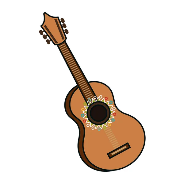 Guitar instrument musical icon — Stock Vector