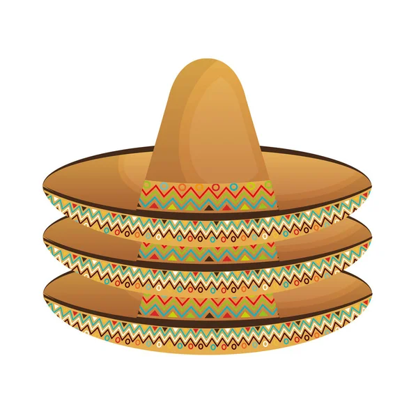 Icona del cappello classico messicano — Vettoriale Stock