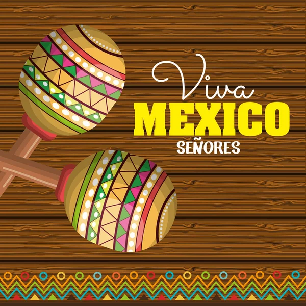 Viva icona poster messicano — Vettoriale Stock