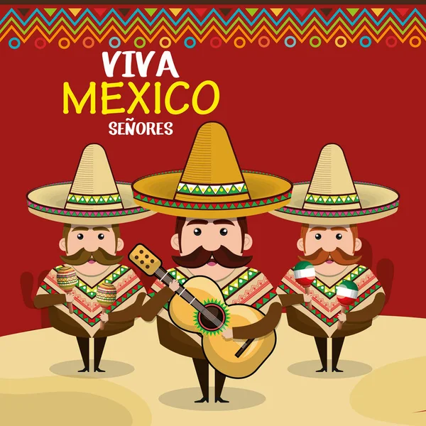 Viva icône affiche mexique — Image vectorielle