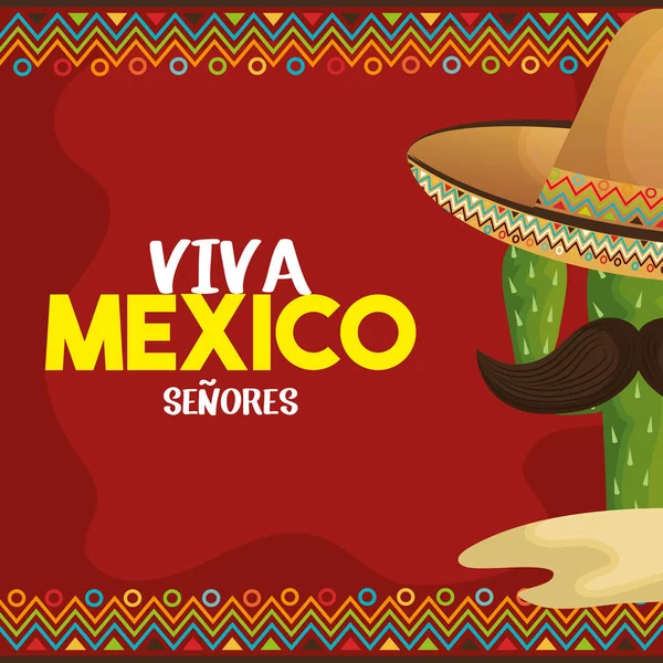 VIVA Μεξικό αφίσα εικονίδιο — Διανυσματικό Αρχείο