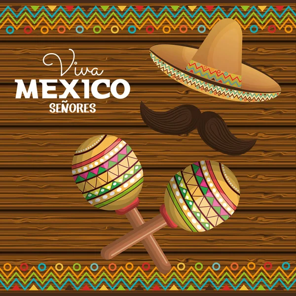 Viva mexico poster icon — Stock Vector