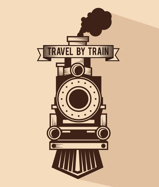 Travel by train concept icon — Stock Vector