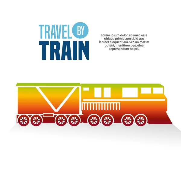 Reizen per trein concept pictogram — Stockvector