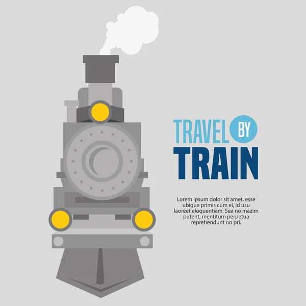 Tren kavramı simge ile seyahat — Stok Vektör