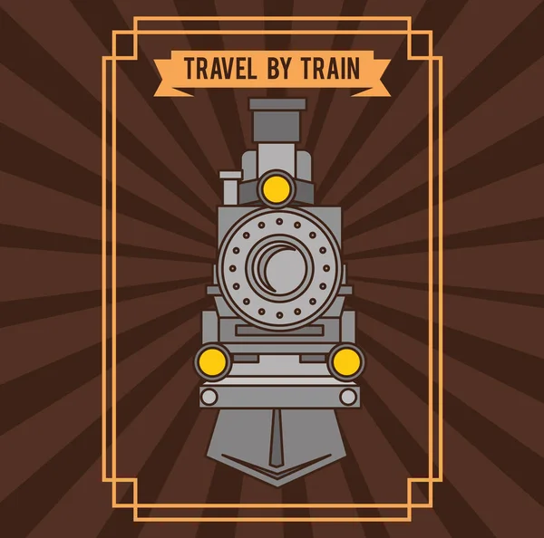 Viagem por ícone conceito de trem — Vetor de Stock