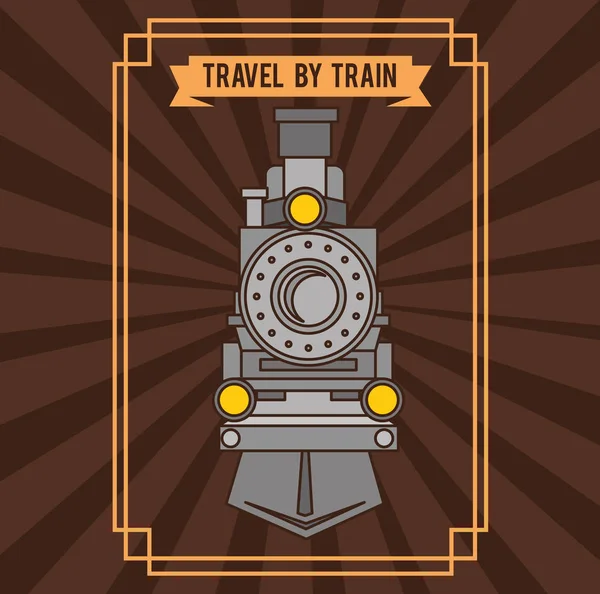 Travel by train concept icon — Stock Vector