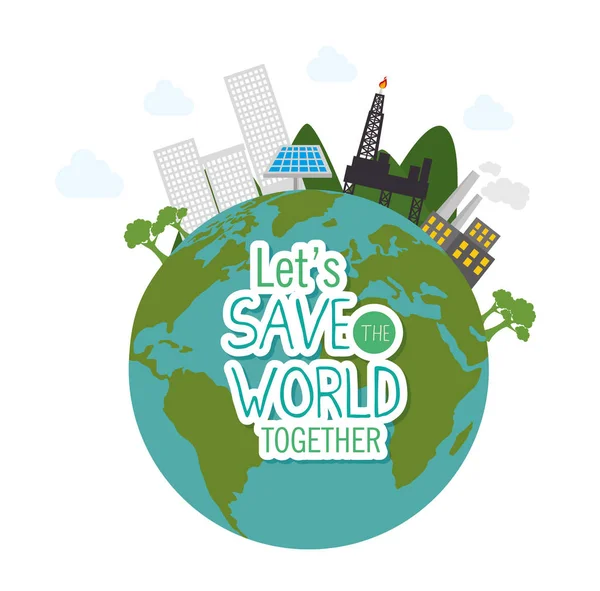 Save the world concept icon — Stock Vector