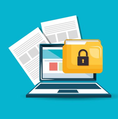 güvenlik sistemi teknoloji simgesi