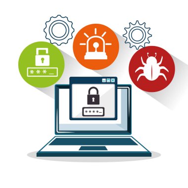 güvenlik sistemi teknoloji simgesi