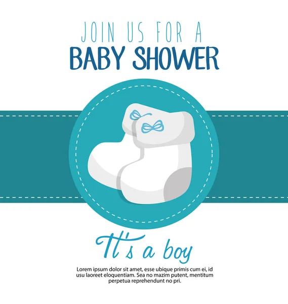 Tarjeta de invitación baby shower — Archivo Imágenes Vectoriales