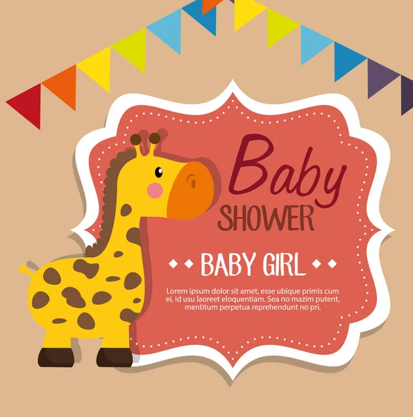 Zaproszenie baby shower — Wektor stockowy