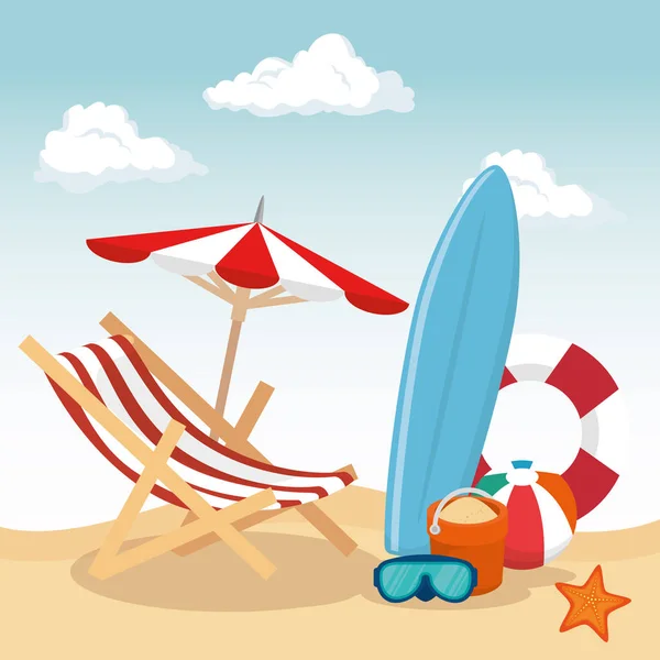 Summer vacations holiday poster — Stock Vector