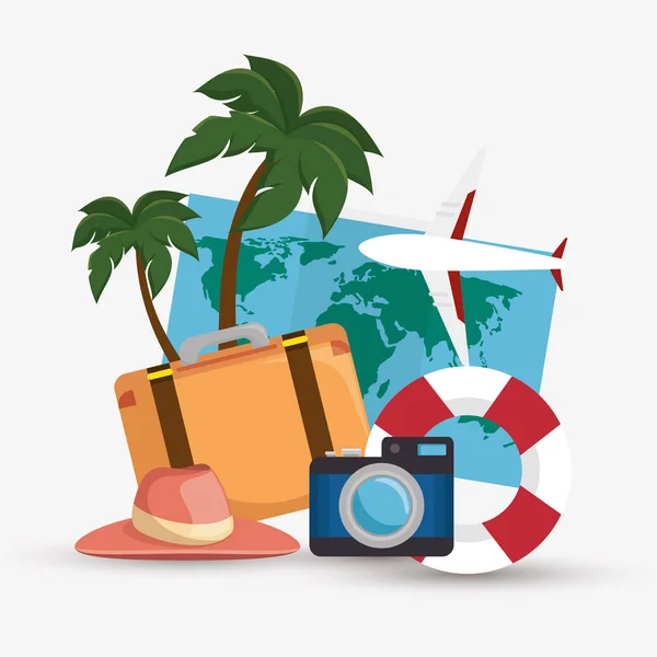 Zomer vakanties vakantie poster — Stockvector