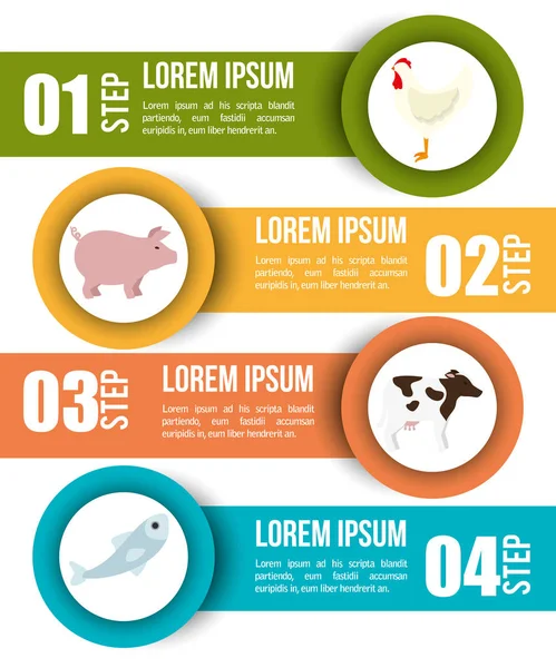 Voeding voedsel infographic pictogrammen — Stockvector