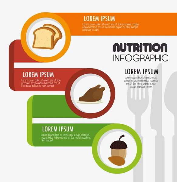 Инфографические иконки питания — стоковый вектор