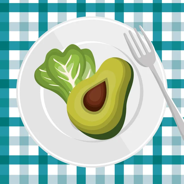 Nutrición comida saludable icono — Vector de stock