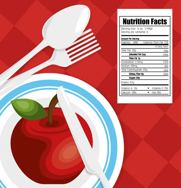 营养健康食品图标 — 图库矢量图片