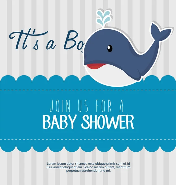 Zaproszenie baby shower — Wektor stockowy