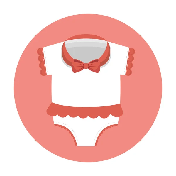 Kis ruhák baby ikon — Stock Vector