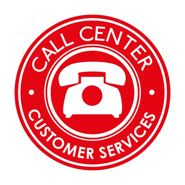 Center klantenservice bellen — Stockvector