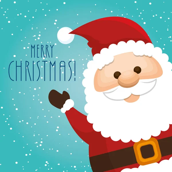 Happy merry christmas santa claus character — Stock Vector