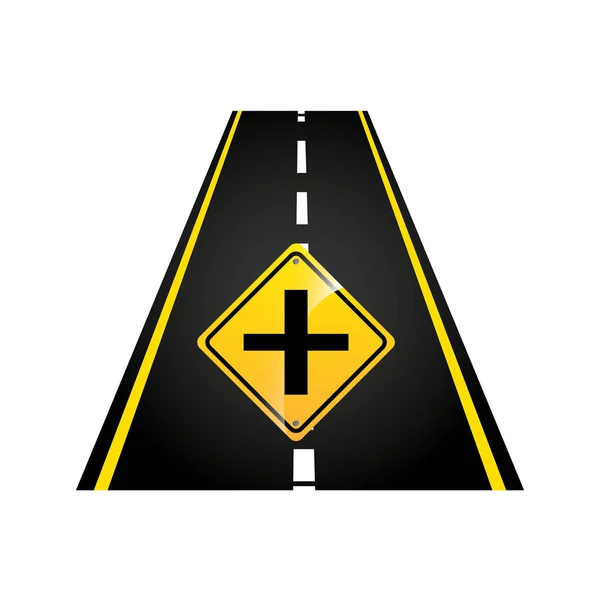 十字路口标志概念图形 — 图库矢量图片
