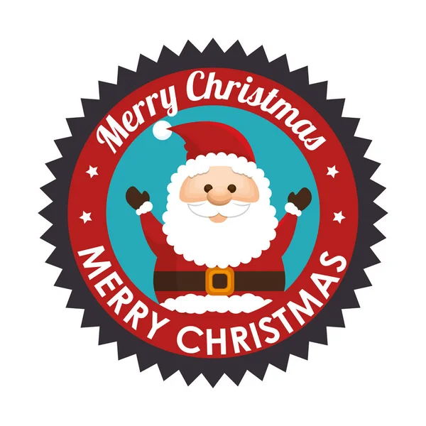 Feliz feliz feliz Navidad santa claus carácter — Archivo Imágenes Vectoriales
