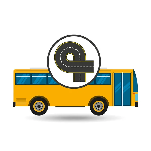 Bus transport publiczny niekończące drogowym — Wektor stockowy