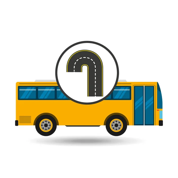 U автомобильный автобусный транспорт — стоковый вектор