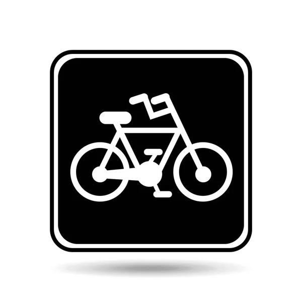 Bicicleta ruta signo gráfico — Vector de stock