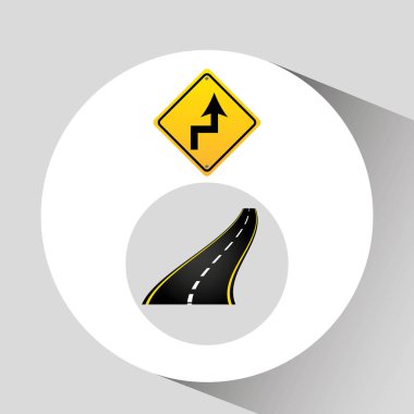 eğrileri yol işareti kavramı asfalt grafiği