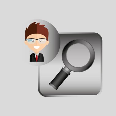 mutlu işadamı ağ ortam simgesini arama