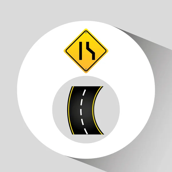 Road sign concept afbeelding smaller — Stockvector