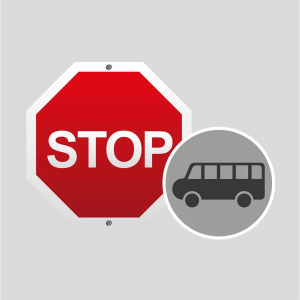 Projektowania znak stop van — Wektor stockowy