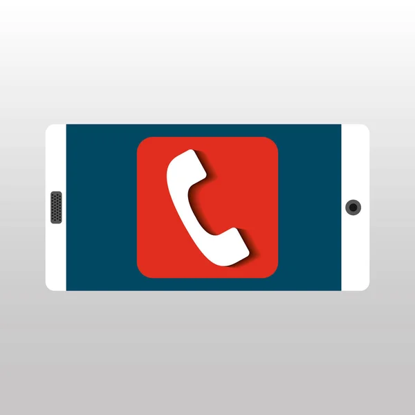 Rete telefonica bianca per smartphone digitale — Vettoriale Stock
