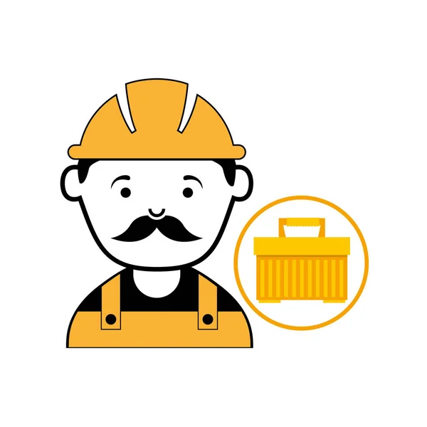 Plastic tool box worker construction — Stock Vector