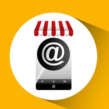 e-alışveriş posta tasarım tutan el