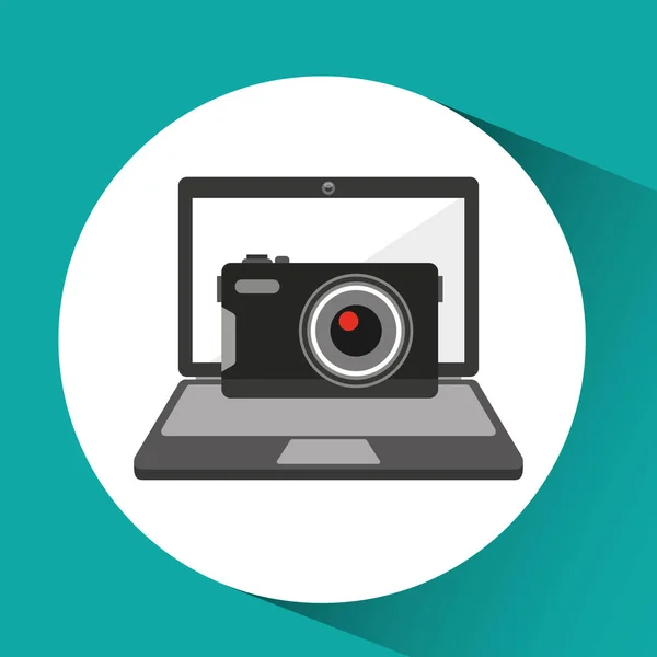 Интернет-магазин фотографической камеры графический — стоковый вектор