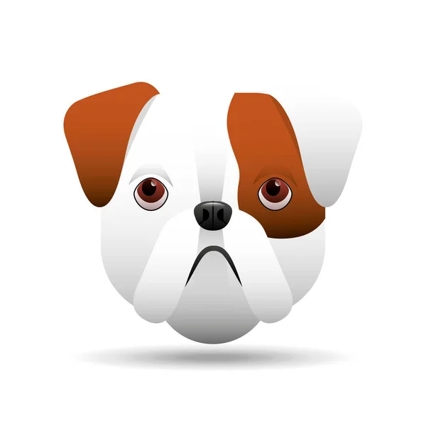 Bulldog face icon design — Stock Vector