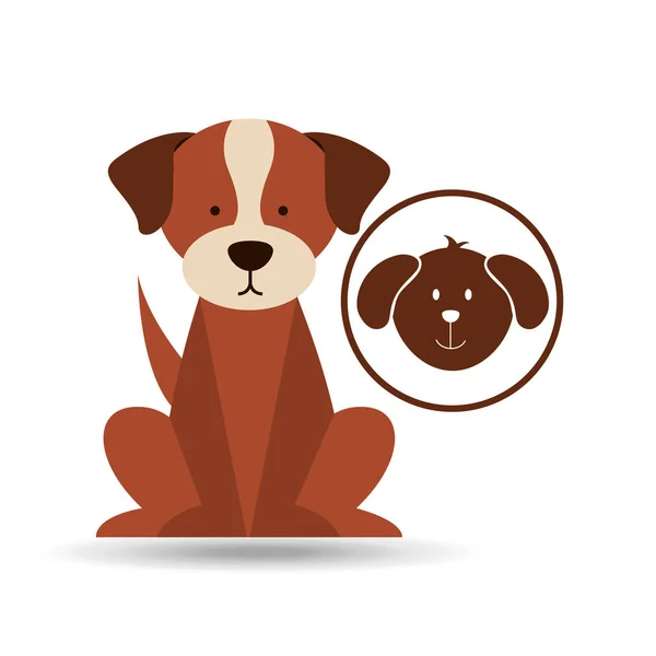 Veterinární psa péče ikona — Stockový vektor