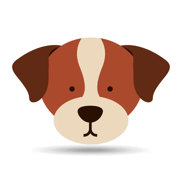 Precioso cabeza cachorro st benard perro — Vector de stock